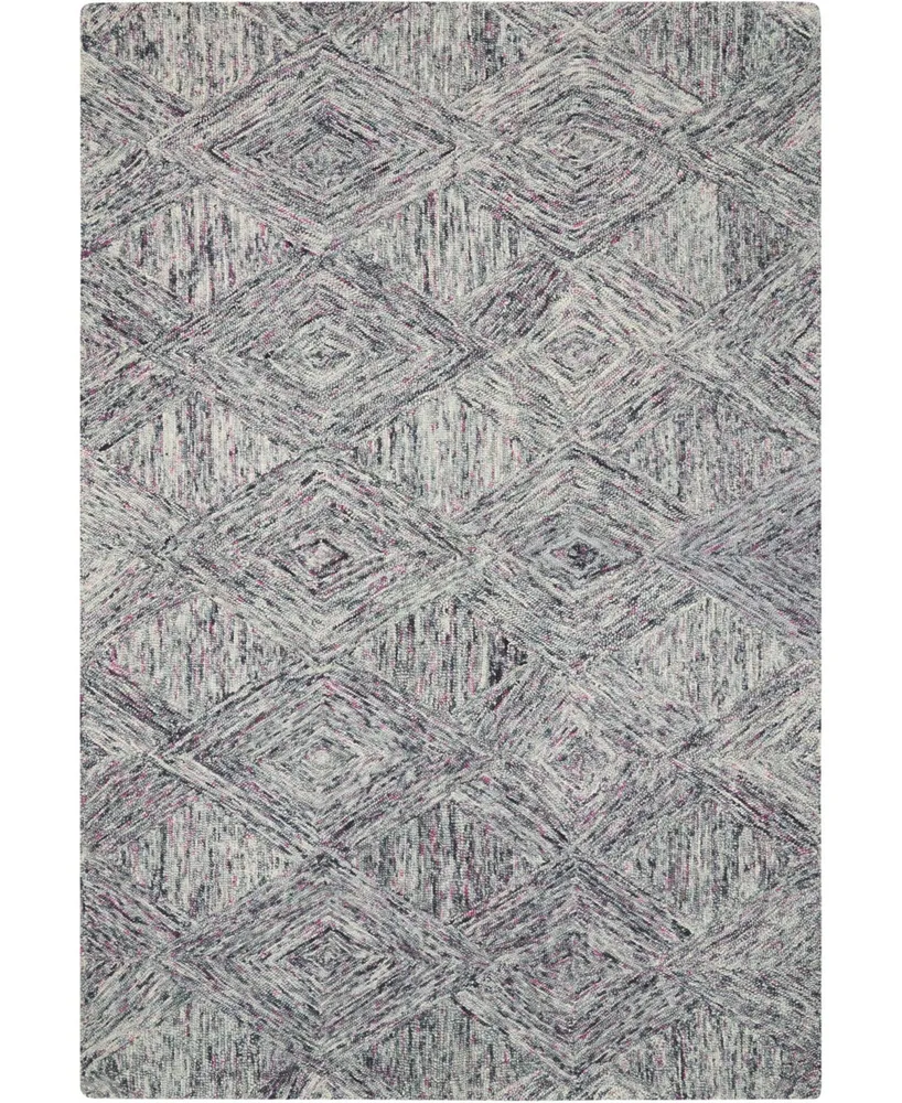 Nourison Home Interlock LNK01 Gray 3'9" x 5'9" Area Rug