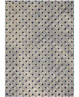 Nourison Home Deco Mod DEC02 Navy and Ivory 3'9" x 5'9" Area Rug