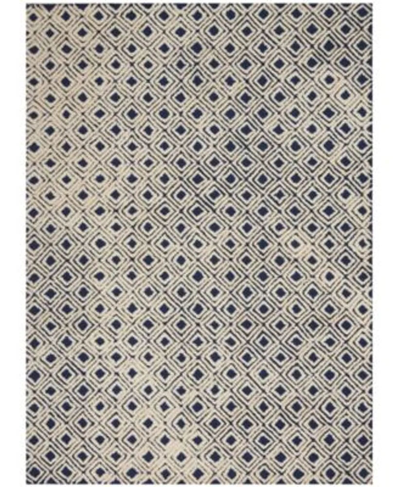 Nourison Home Deco Mod 37591 Navy Ivory Rug