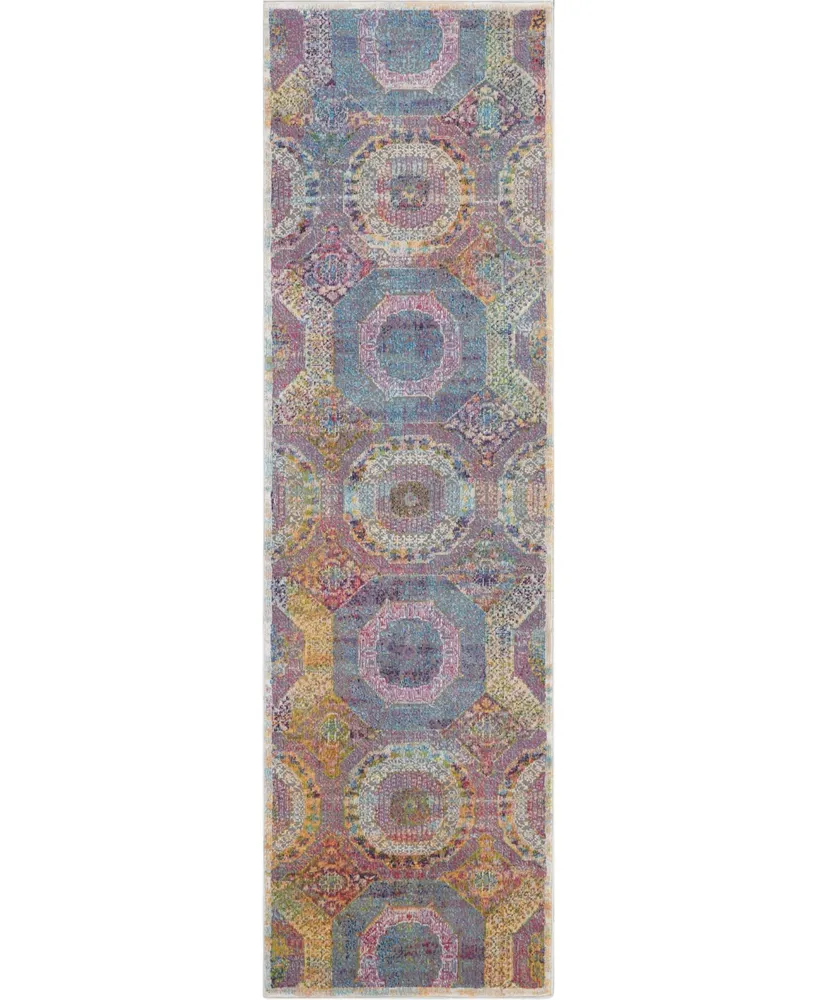 Nourison Home Ankara Global ANR05 Multi 2' x 6' Runner Rug