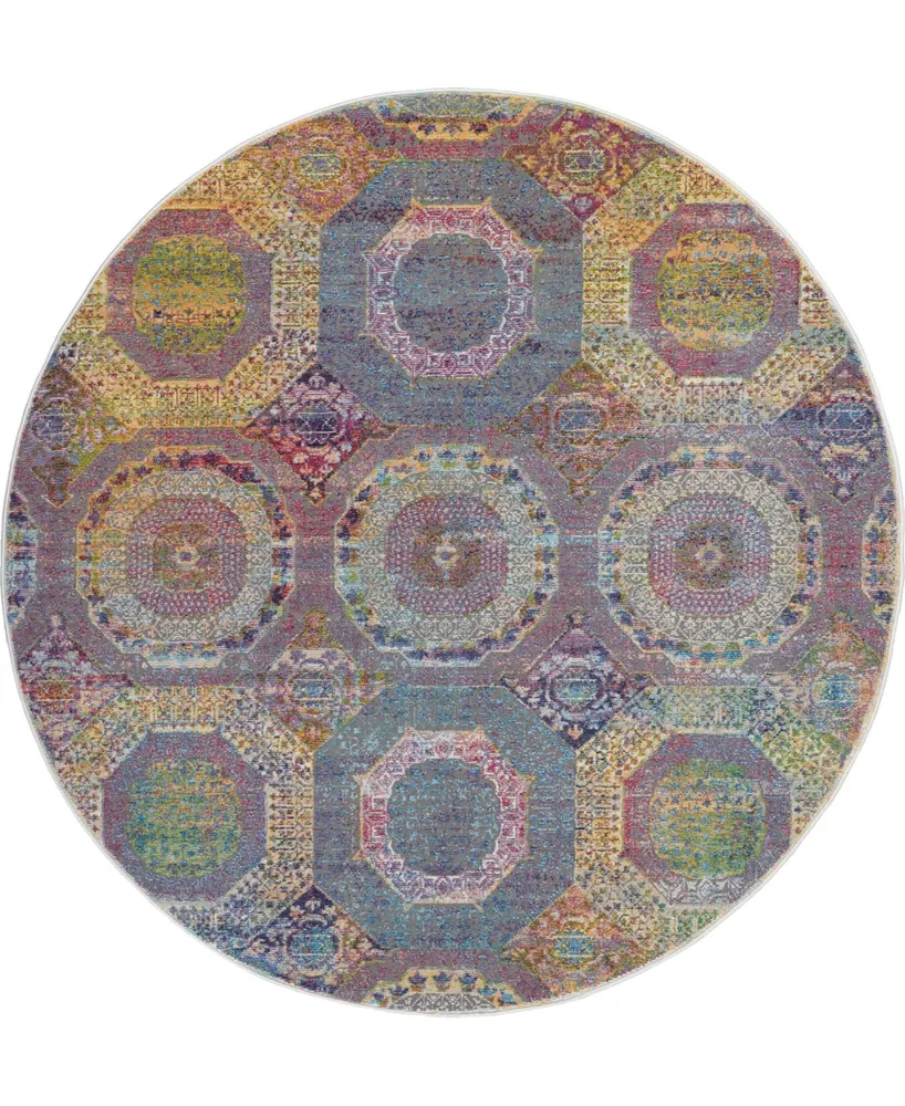 Nourison Home Ankara Global ANR05 Multi 6' Round Rug