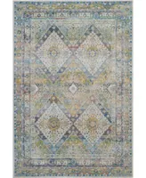 Nourison Home Ankara Global ANR07 Blue and Green 4' x 6' Area Rug