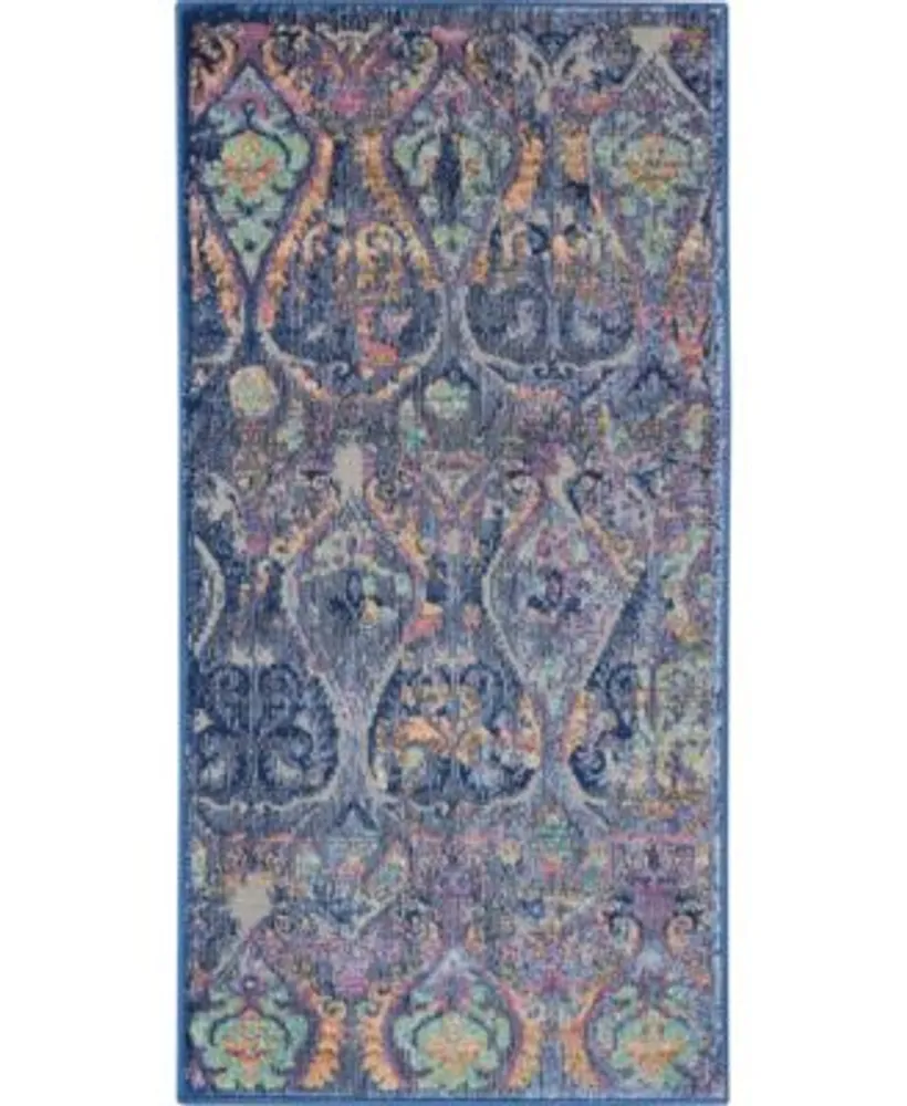 Nourison Home Ankara Global Anr08 Navy Multi Rug