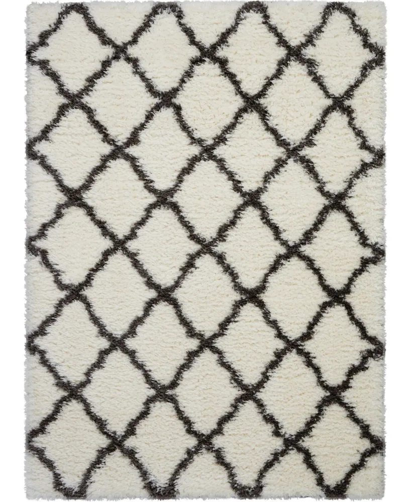 Nourison Home Luxe Shag LXS02 Ivory 4' x 6' Area Rug