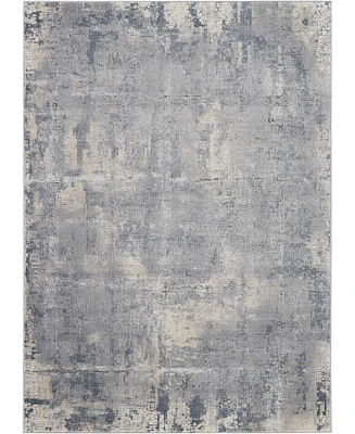 Nourison Home Rustic Textures RUS06 Gray and Beige 7'10" x 10'6" Area Rug