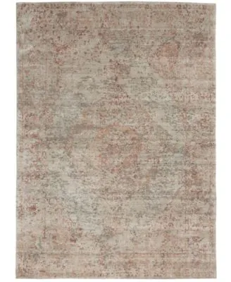 Nourison Home Lucent Lcn07 Silver Red Rug