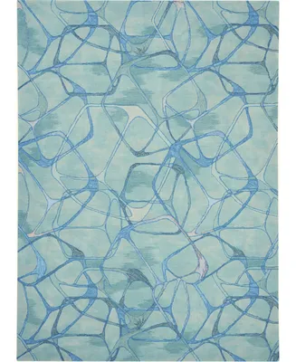 Nourison Home Symmetry SMM05 Aqua 7'9" x 9'9" Area Rug