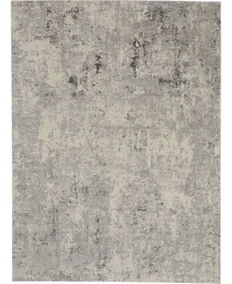 Nourison Home Rustic Textures RUS07 Gray and Beige 7'10" x 10'6" Area Rug