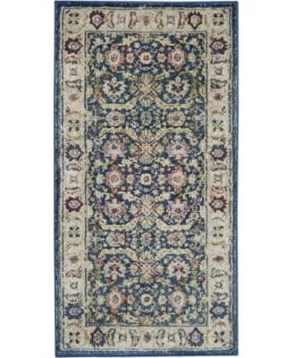 Nourison Home Ankara Global Anr13 Navy Multi Rug