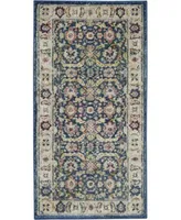 Nourison Home Ankara Global Anr13 Navy Multi Rug