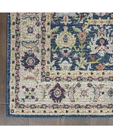 Nourison Home Ankara Global ANR13 Navy and Multi 5'3" x 7'6" Area Rug