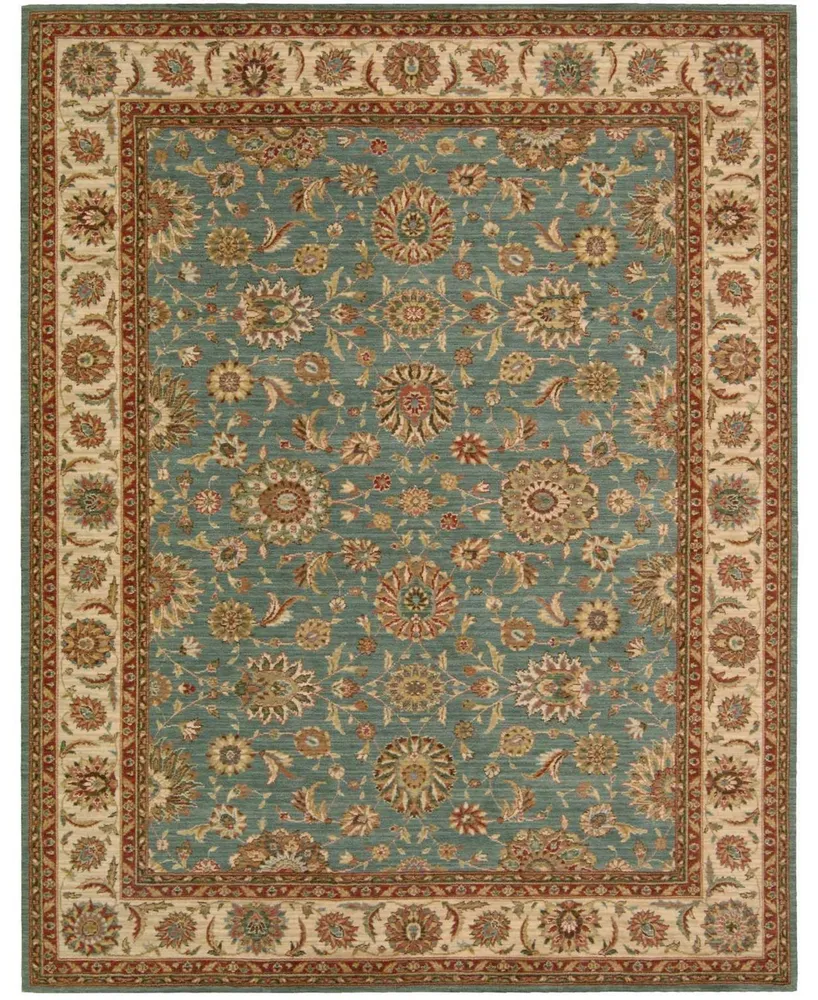 Nourison Home Living Treasures LI05 Aqua 7'6" x 9'6" Area Rug