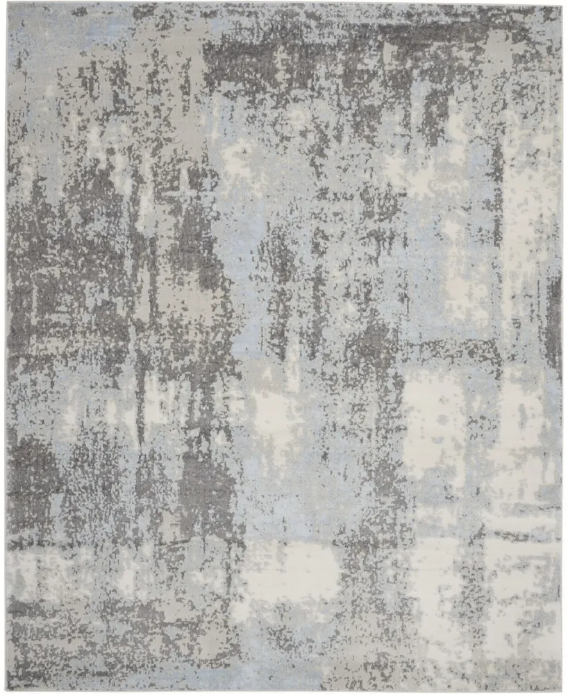 Nourison Home Etchings ETC02 Gray and Mist 8' x 10' Area Rug