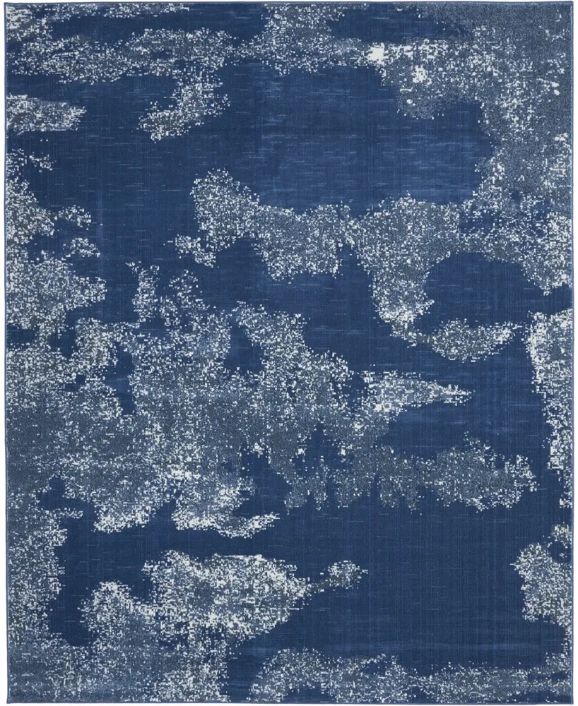 Nourison Home Etchings ETC03 Blue 8' x 10' Area Rug