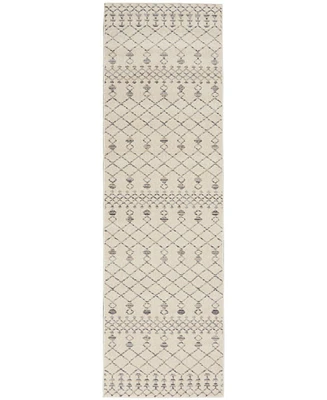 Nourison Home Palermo PMR03 Beige and Gray 2'2" x 7'6" Runner Rug