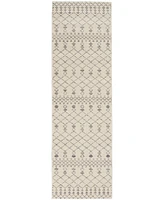 Nourison Home Palermo PMR03 Beige and Gray 2'2" x 7'6" Runner Rug