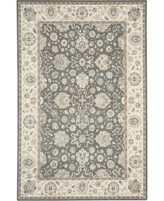 Nourison Home Living Treasures LI16 Gray and Ivory 3'6" x 5'6" Area Rug