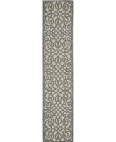 Nourison Home Cozumel CZM04 Gray 2'2" x 10' Runner Rug