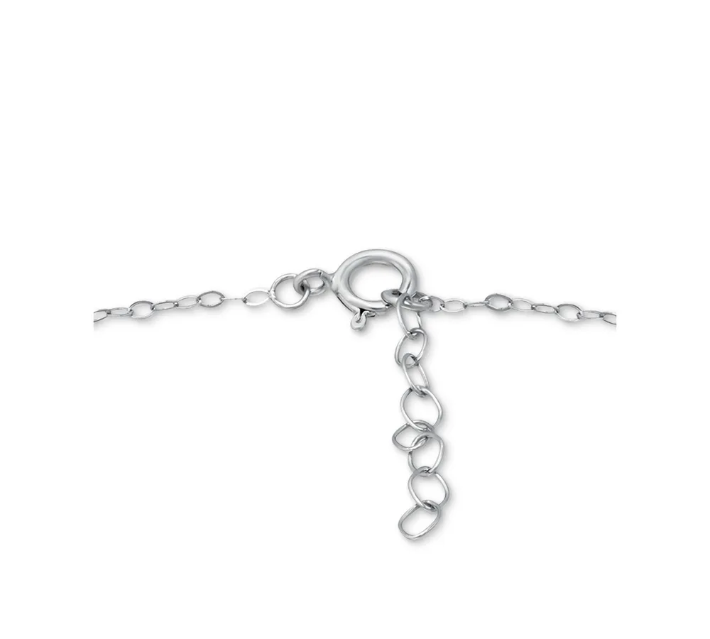 Giani Bernini Cubic Zirconia Evil Eye Ankle Bracelet in Sterling Silver, Created for Macy's