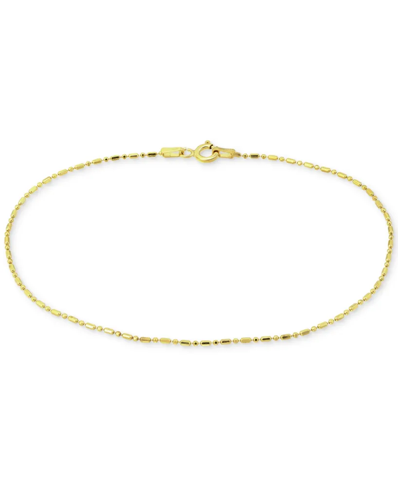 Giani Bernini Dot Dash Link Ankle Bracelet 18k Gold-Plated Sterling Silver & Silver, Created for Macy's