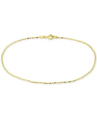 Giani Bernini Dot Dash Link Ankle Bracelet 18k Gold-Plated Sterling Silver & Silver, Created for Macy's