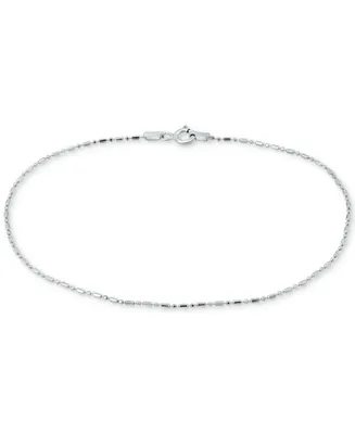 Giani Bernini Dot Dash Link Ankle Bracelet 18k Gold-Plated Sterling Silver & Silver, Created for Macy's