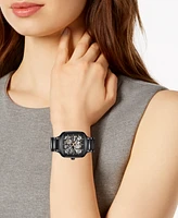 Rado Unisex Swiss Automatic True Square Open Heart Black Ceramic Bracelet Watch 38x38mm