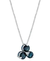 Sapphire (1-1/5 ct. t.w.) & Diamond Accent 18" Pendant Necklace in 14k White Gold