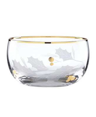 Lenox Holiday Gold Glass Nut Bowl