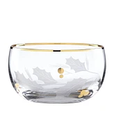 Lenox Holiday Gold Glass Nut Bowl