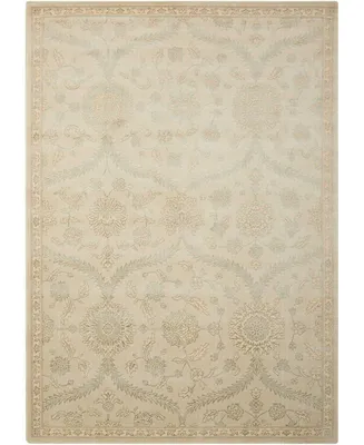 Nourison Home Luminance LUM04 Cream and Mint 5'3" x 7'5" Area Rug