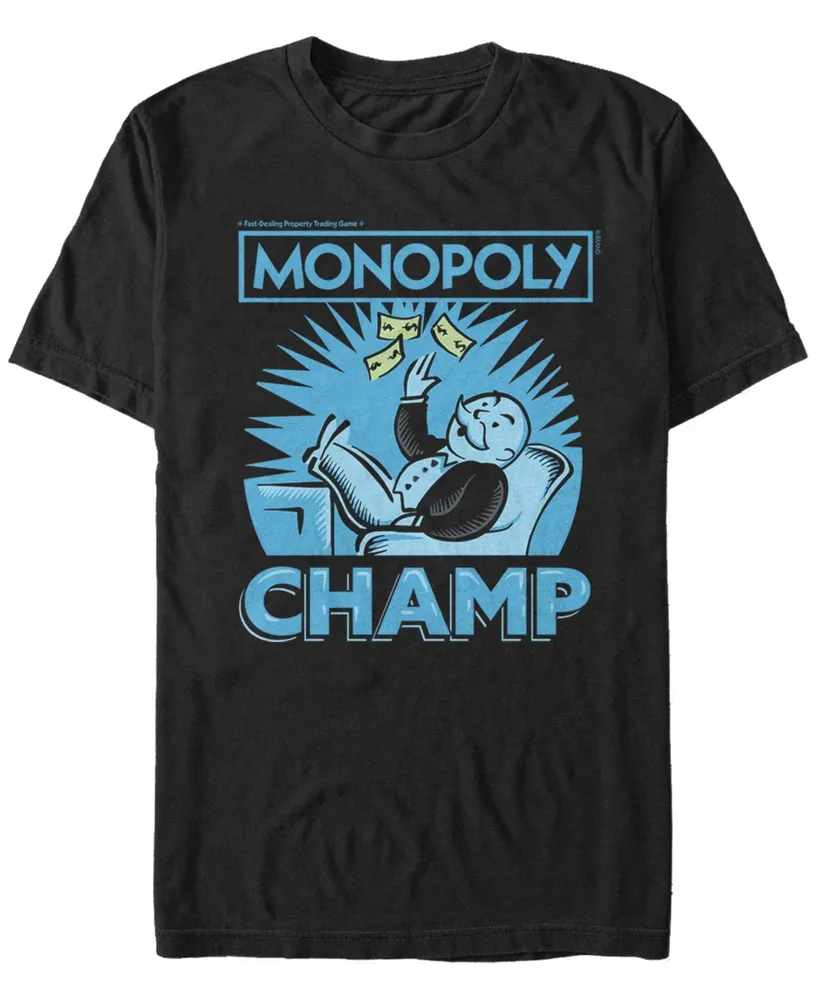 Monopoly Men's Champ Money Toss Short Sleeve T-Shirt