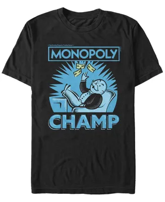 Monopoly Men's Champ Money Toss Short Sleeve T-Shirt