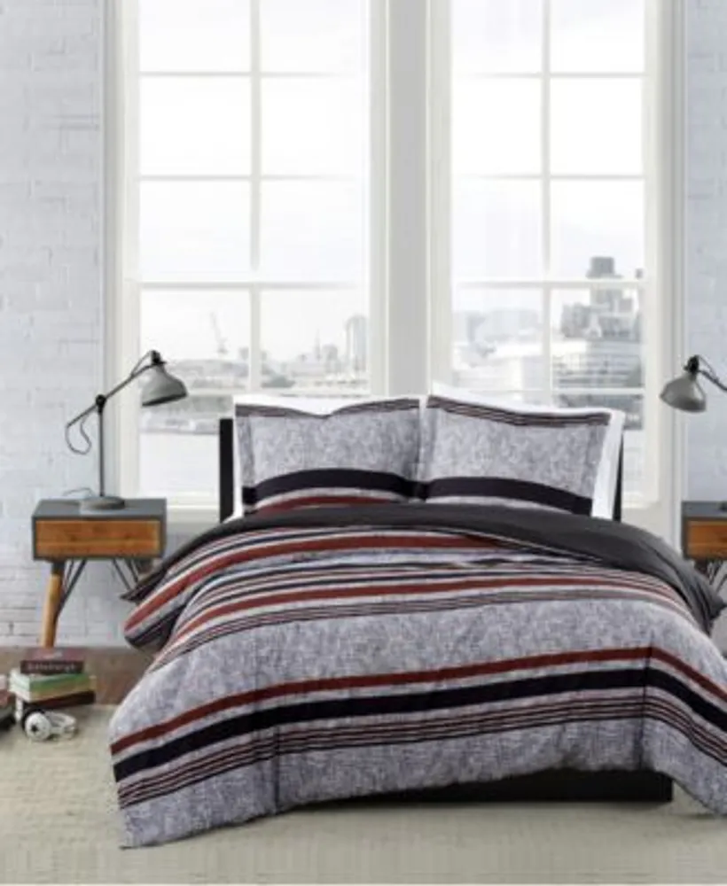 London Fog Warren Stripe Duvet Collection