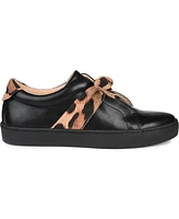 Journee Collection Women's Abrina Bow Detail Slip On Sneakers