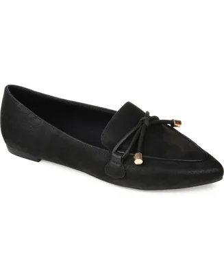 Journee Collection Women's Muriel Bow Detail Pointed Toe Flats