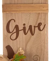 Glitzhome Thanksgiving Pumpkin Porch Sign Decor