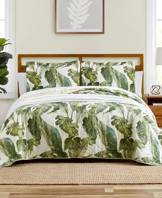 Closeout! Tommy Bahama Home Fiesta Palms Cotton Reversible 2-Piece Quilt Set, Twin