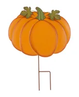 Glitzhome 42" Metal Pumpkin Yard Stake or Hanging Decor