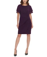 Jessica Howard Petite Chiffon-Sleeve Sheath Dress