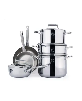 Saveur Selects Voyage Series Tri-Ply Stainless Steel 10-Pc. Cookware Set