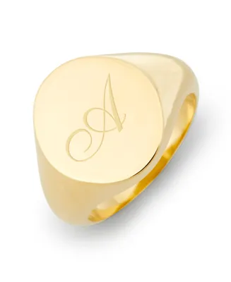 brook & york Claire Initial Signet Gold-Plated Ring - Gold