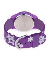 Disney Frozen 2 Elsa and Anna Girls' Purple Plastic Time Teacher Watch 32mm