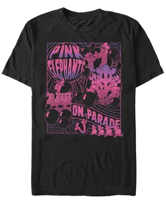 Fifth Sun Men's Pink Elephants Short Sleeve T-Shirt