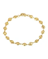 2028 Gold-Tone Happy Face Chain Bracelet