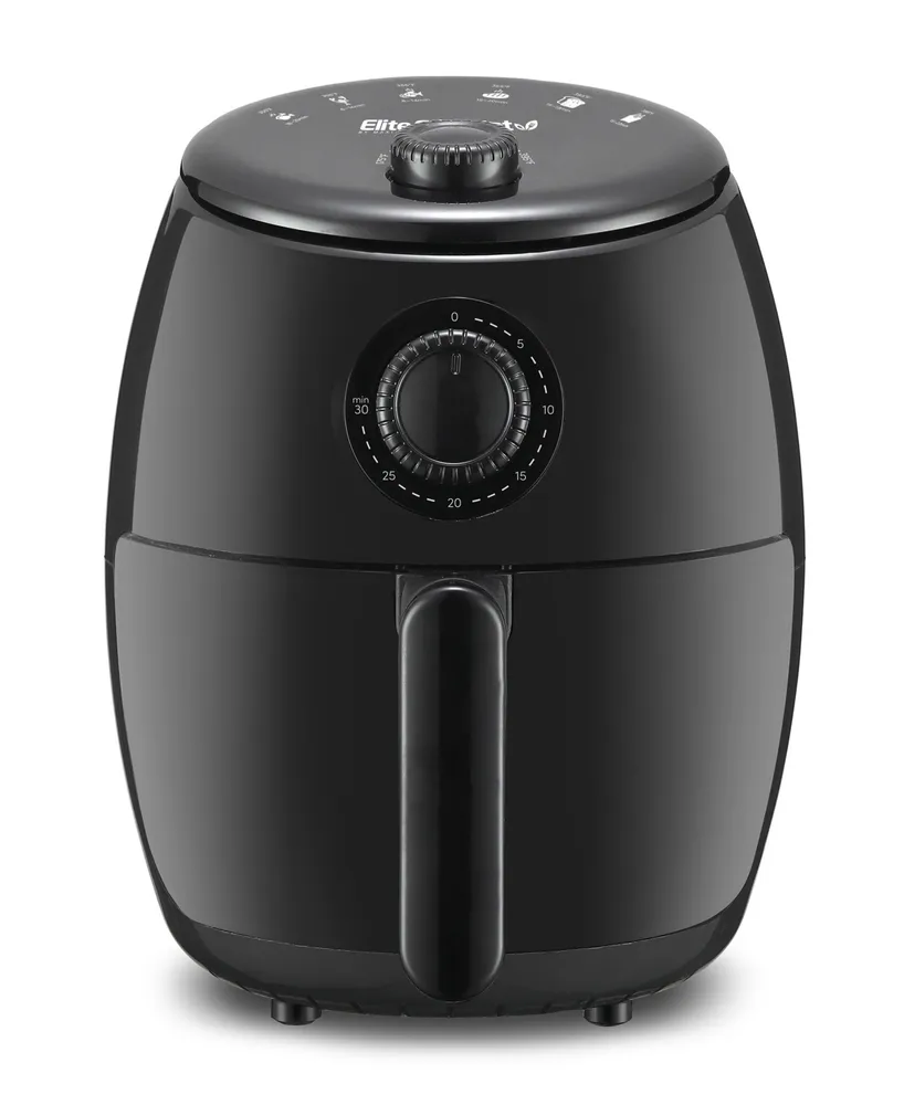 Elite Gourmet 2.1Qt. Compact Electric Hot Air Fryer with Timer & Temperature Controls, 1000W