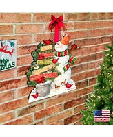 Designocracy by Susan Winget Joy Love Piece Snowman Outdoor Wall and Door Decor