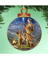 Designocracy by Dona Gelsinger Shepherds Keeping Watch Ornament, Set of 2