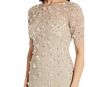 Adrianna Papell Beaded Floral Sheath Dress