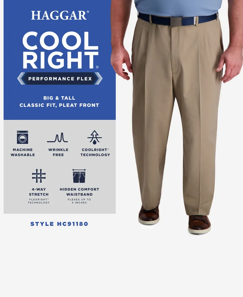 Big & Tall Cool Right Performance Flex Classic Fit Pleated Pant